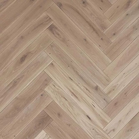 Polarwood Herringbone Дуб СКАНДИНАВИЯ HB "Англ. ёлка", сорт. Робуст, масло, брашир., фаска 4V, 1-полосный (фото 1)