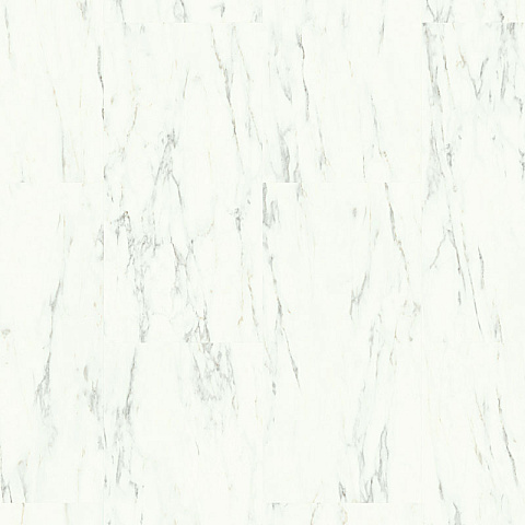 ПВХ-плитка Quick-Step QS Alpha Vinyl Tiles AVST 40136 Мрамор каррарский белый (фото 1)