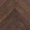 Wood Bee Herringbone Дуб Шоколад браш матовый Chocolate, UV-лак gloss 5-9% (левая) (миниатюра фото 1)