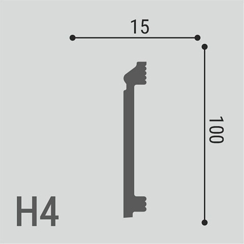 XPS Polymer Н 4 100х15/ Белый (фото 2)